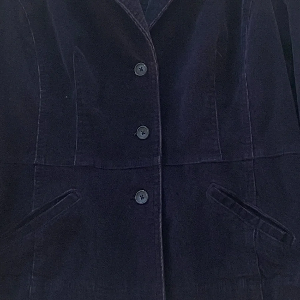 Navy Blue Corduroy Stretch Blazer / Jacket, St. John’s Bay, Size Women’s XL - Picture 3 of 10